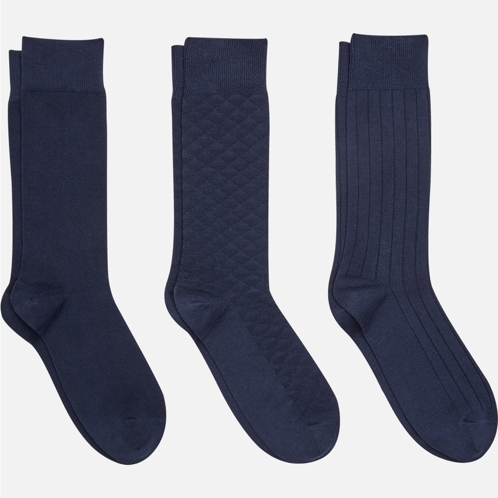 NWT Joseph Abboud Tencel Micro Technology Men’s King Size Navy‎ Socks 3 Pair